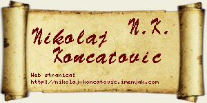 Nikolaj Končatović vizit kartica